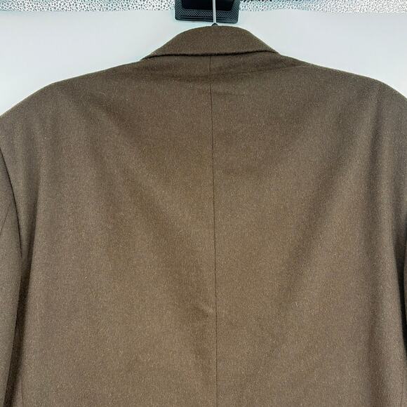 Tasso Elba Camelhair Men Blazer Sz 44L Chocolate Quiet Luxury Old Money Heritage - Picture 7 of 14